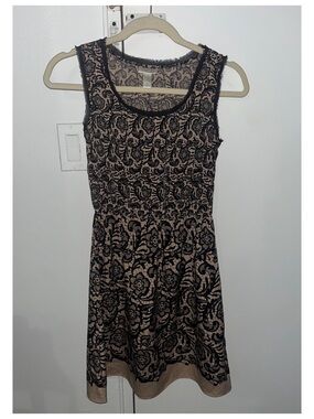 Rodarte for Target black beige lace dress with floral pattern size M